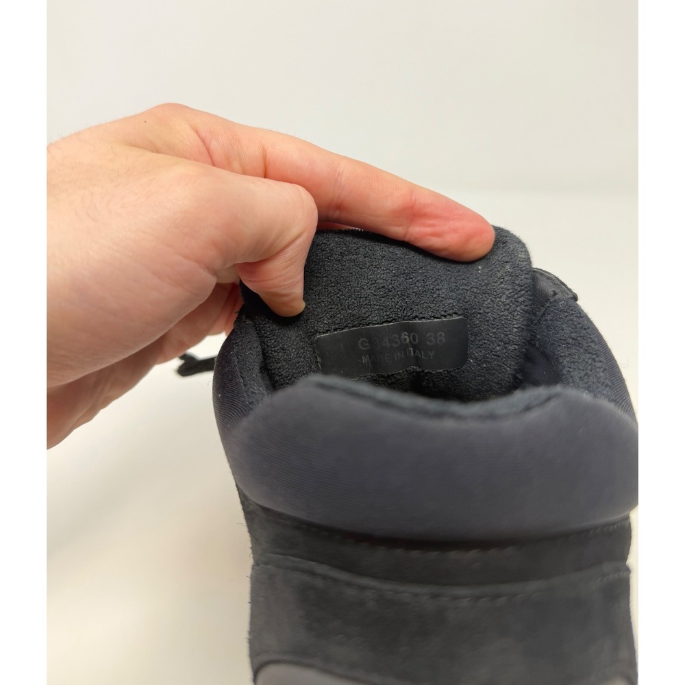 Chanel CC Triple Black Suede Trainer Sneaker Size 8 US 38 EU - Picture 7 of 9